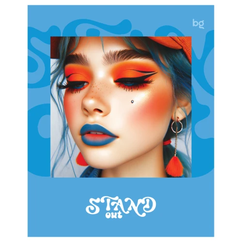 Тетрадь BG "Stand out" А5, в клетку, 48 листов, ассорти, эконом