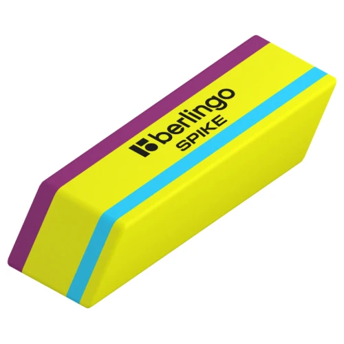 Ластик Berlingo "Spike" скошенный, 50*18*9 мм, ассорти