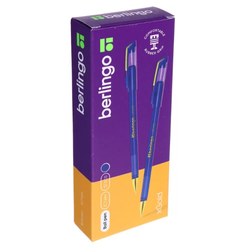 Ручка шариковая Berlingo "xGold" 0.7 мм, синий корпус, синяя