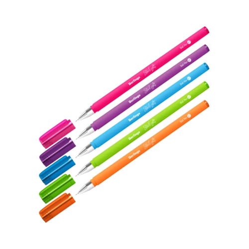 Ручка шариковая Berlingo "Starlight" 0.7 мм, корпус ассорти, синяя