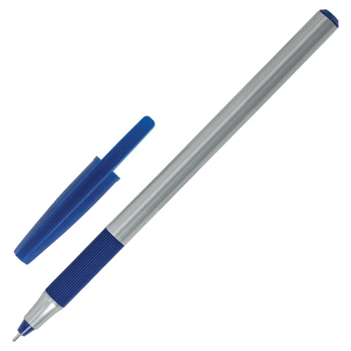 Ручка шариковая BRAUBERG "i-STICK POINT" 0.7 мм, серый корпус, синяя, 8 шт.