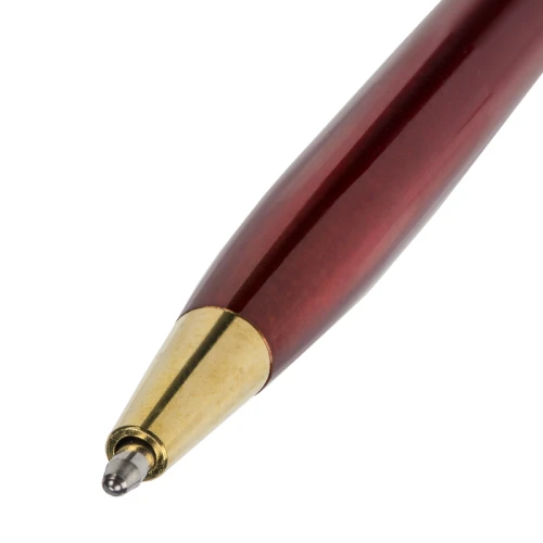 Ручка подарочная шариковая BRAUBERG "Slim Burgundy" 1 мм, золотая отделка, синяя