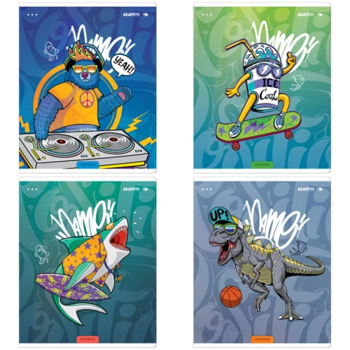 Тетрадь ArtSpace "Рисунок. Graffiti" А5, в клетку, 40 листов, ассорти, эконом
