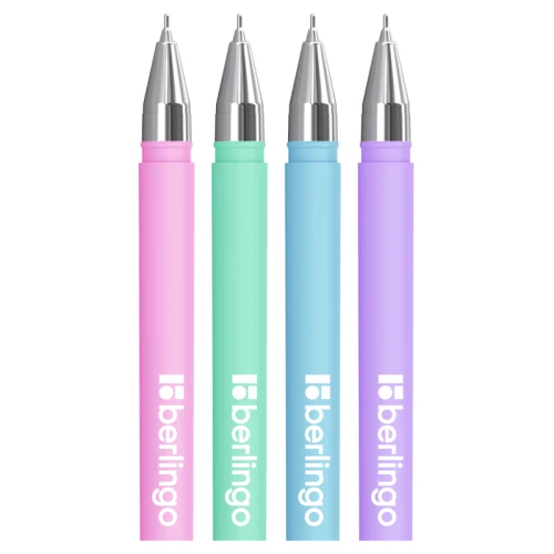 Ручка шариковая Berlingo "Starlight S" 0.5 мм, корпус ассорти, синяя