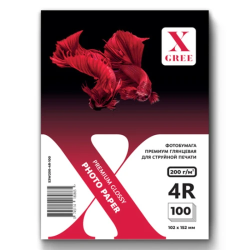 Фотобумага X-Gree "Premium" 4R, 200 г/м2, глянцевая, односторонняя, 100 листов