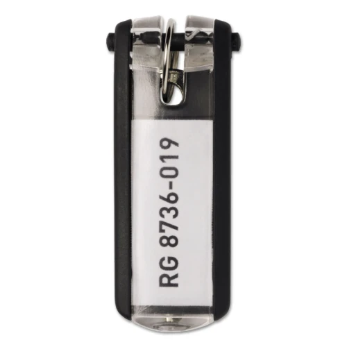 Брелоки для ключей DURABLE пластик 68 мм, черные, 6 шт.