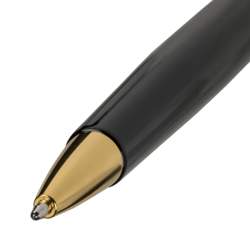 Ручка подарочная шариковая BRAUBERG "Perfect Black" 0.7 мм, золотая отделка, синяя