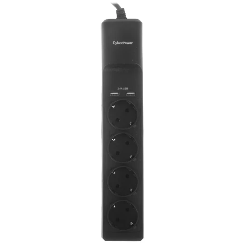 Сетевой фильтр CyberPower P0420SUC0-DE 4 розетки, 2 разъема USB, 1,8 м, черный
