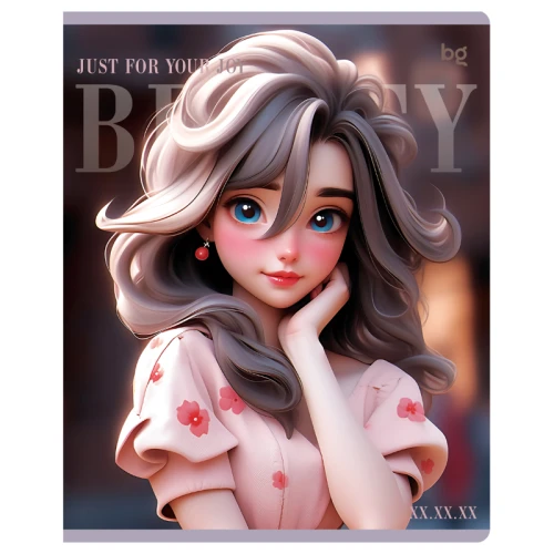 Тетрадь BG "Beauty" А5, в клетку, 40 листов, ассорти