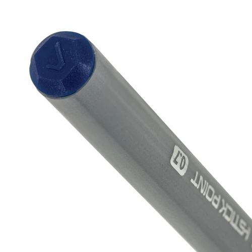 Ручка шариковая BRAUBERG "i-STICK POINT" 0.35 мм, серый корпус, синяя