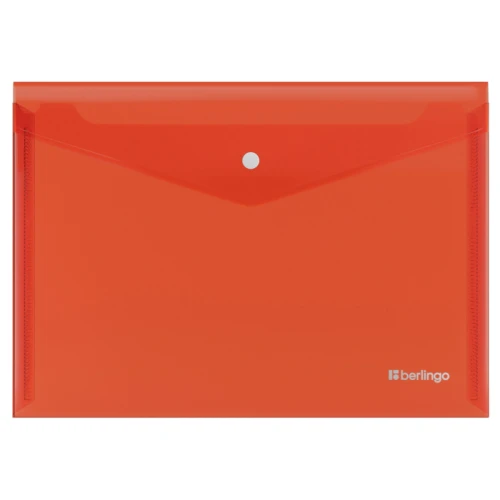 Папка-конверт на кнопке Berlingo "No Secret" А4, 200 мкм, красная