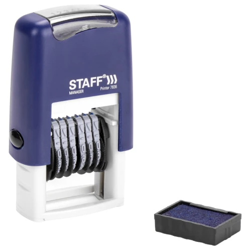 Нумератор STAFF "Printer 7836" 6-разрядный, оттиск 22*4 мм