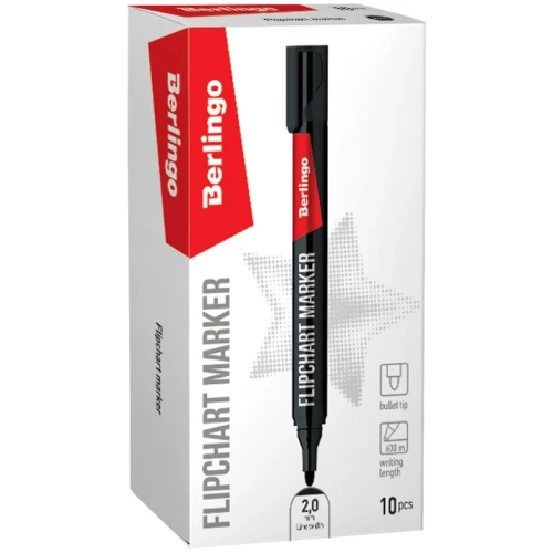 Маркер для флипчарта Berlingo "Uniline FM200" пулевидный, 2 мм, черный
