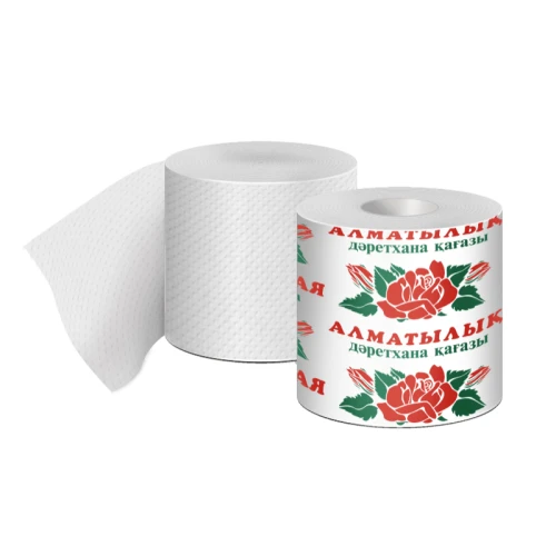 Туалетная бумага Карина "Алматинская" 1-слойная, серая, 12 шт.