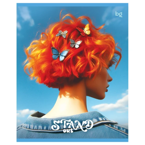 Тетрадь BG "Stand out" А5, в клетку, 48 листов, ассорти, эконом