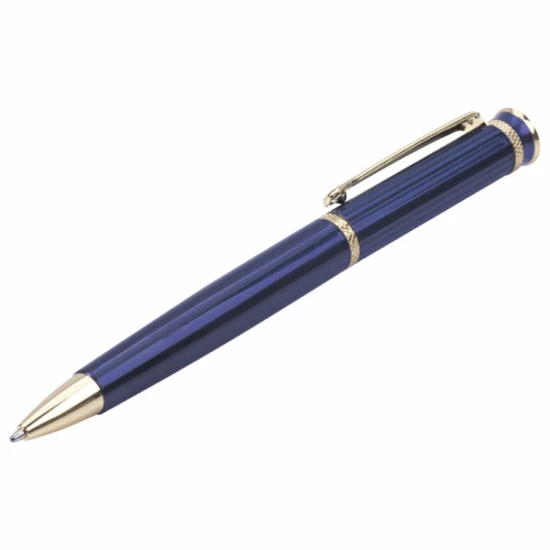 Ручка подарочная шариковая BRAUBERG "Perfect Blue" 0.7 мм, золотая отделка, синяя