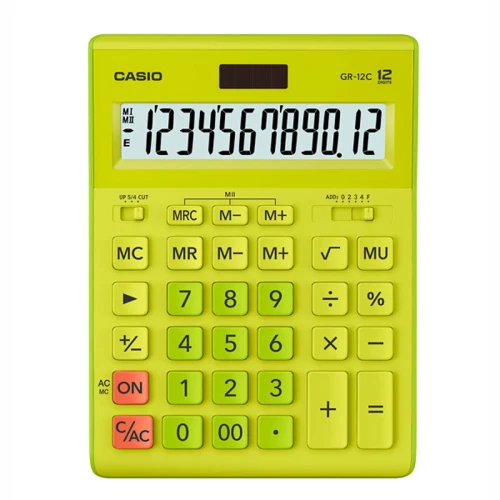 Калькулятор настольный CASIO GR-12C-GN-W-EP, 12 разрядов, салатовый