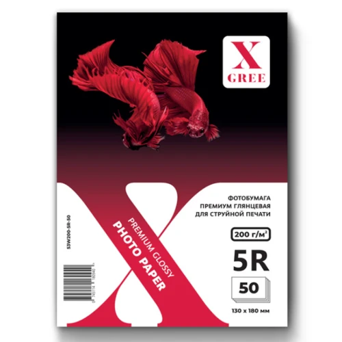Фотобумага X-Gree "Premium" 5R, 200 г/м2, глянцевая, односторонняя, 50 листов