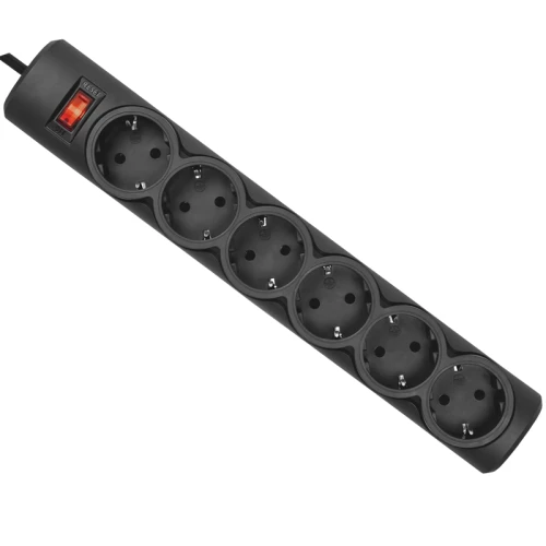 Сетевой фильтр Defender DFS 153 6 розеток, 3 м, черный
