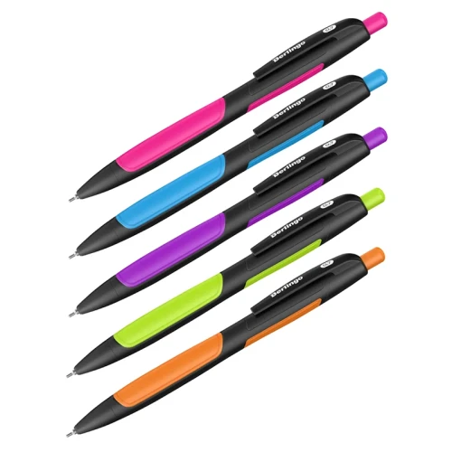 Ручка шариковая автоматическая Berlingo "Color Zone 2" 0.7 мм, синяя