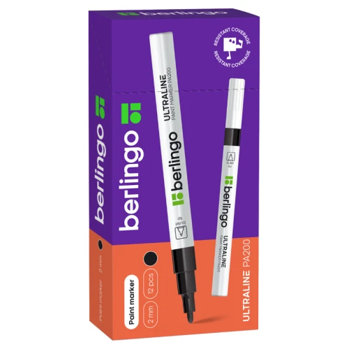 Маркер-краска Berlingo "Uniline PA200" нитро-основа, 2 мм, черная
