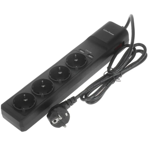 Сетевой фильтр CyberPower P0420SUC0-DE 4 розетки, 2 разъема USB, 1,8 м, черный