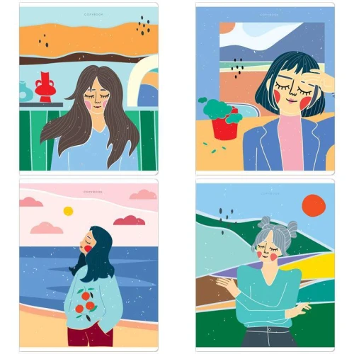 Тетрадь ArtSpace "Рисунок. Girls" А5, в клетку, 48 листов, ассорти, эконом
