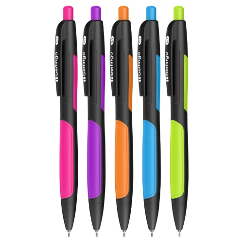 Ручка шариковая автоматическая Berlingo "Color Zone 2" 0.7 мм, синяя