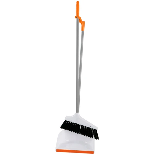 Комплект для уборки OfficeClean Professional со щеткой-сметкой, бело-оранжевый