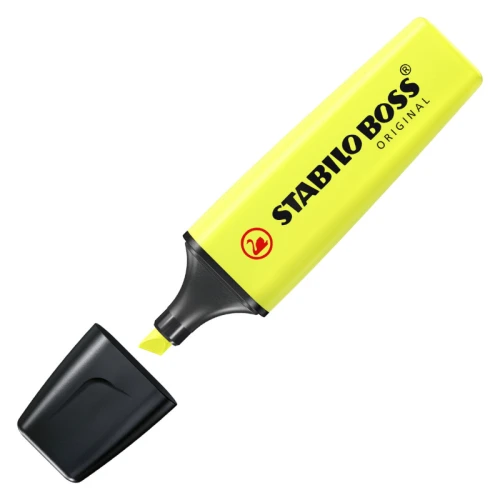 Текстовыделитель STABILO "Boss Original" скошенный, 2-5 мм, желтый