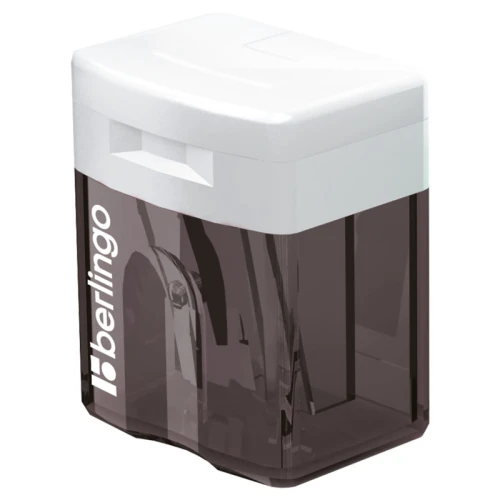 Точилка пластиковая Berlingo "Perfect" 1 отверстие, контейнер, ассорти