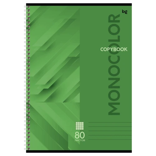 Тетрадь BG "Monocolor. Classic" А4, в клетку, 80 листов, на гребне, ассорти
