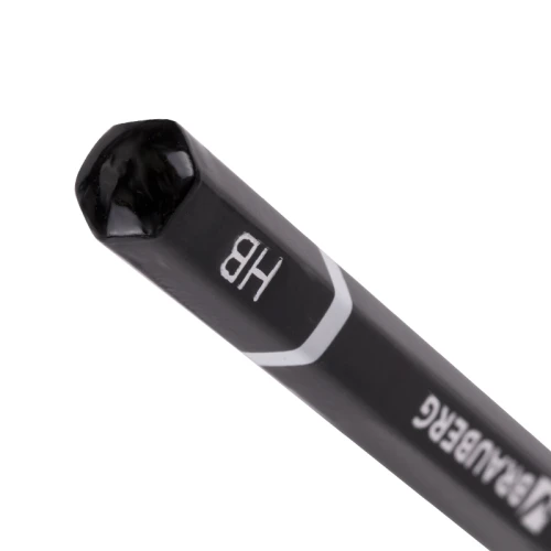 Набор карандашей чернографитных BRAUBERG "Line" 5Н-5В, 12 шт.