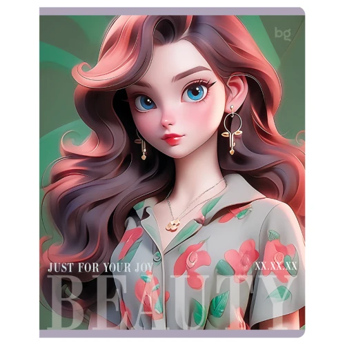 Тетрадь BG "Beauty" А5, в клетку, 40 листов, ассорти