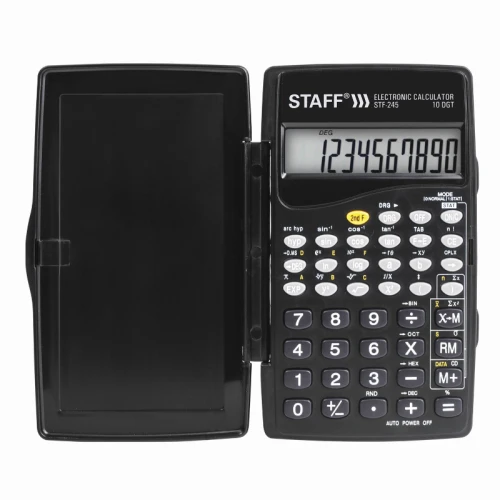 Калькулятор научный STAFF STF-245, 128 функций, 10 разрядов, черный
