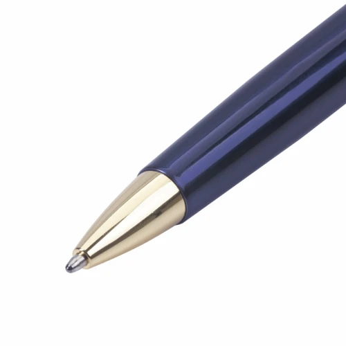 Ручка подарочная шариковая BRAUBERG "Perfect Blue" 0.7 мм, золотая отделка, синяя