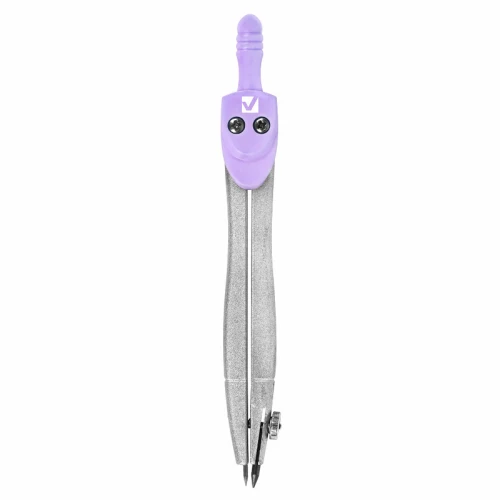 Готовальня BRAUBERG "SCHOOL KIT" 8 предметов, пластиковый футляр, лаванда