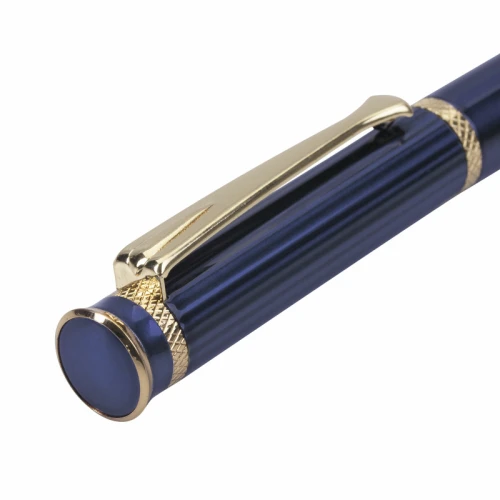 Ручка подарочная шариковая BRAUBERG "Perfect Blue" 0.7 мм, золотая отделка, синяя