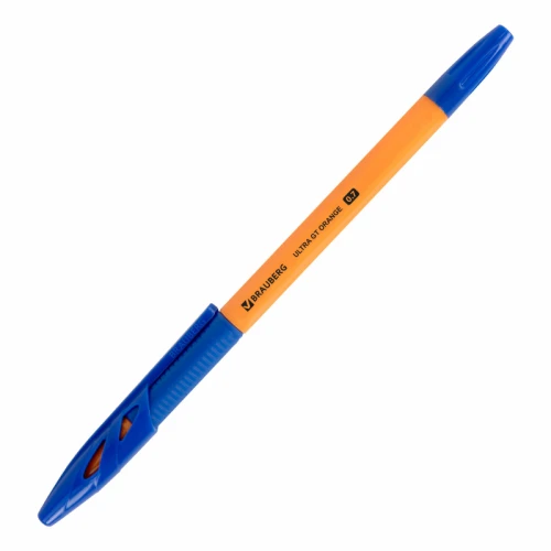 Ручка шариковая BRAUBERG "ULTRA GT ORANGE" 0.7 мм, оранжевый корпус, синяя, 20 шт.