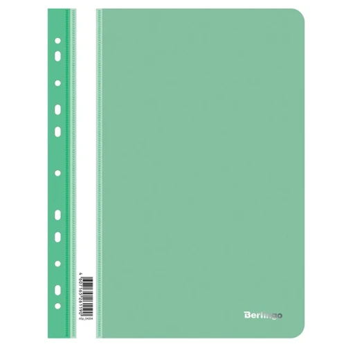 Папка-скоросшиватель Berlingo А4, 180 мкм, зеленая, с перфорацией