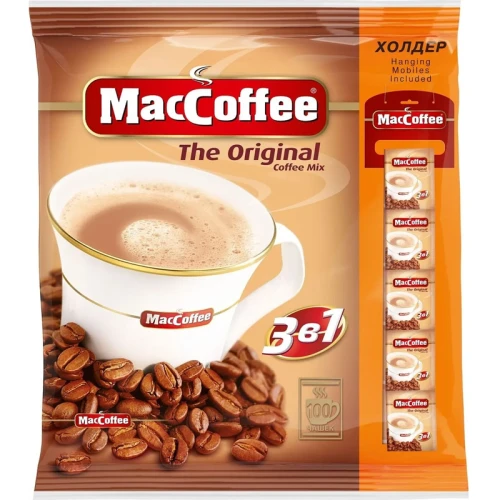 Кофе порционный MacCoffee "3 в 1 Оригинал" 100 пакетиков по 20 гр