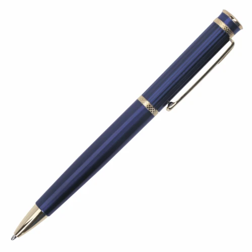 Ручка подарочная шариковая BRAUBERG "Perfect Blue" 0.7 мм, золотая отделка, синяя