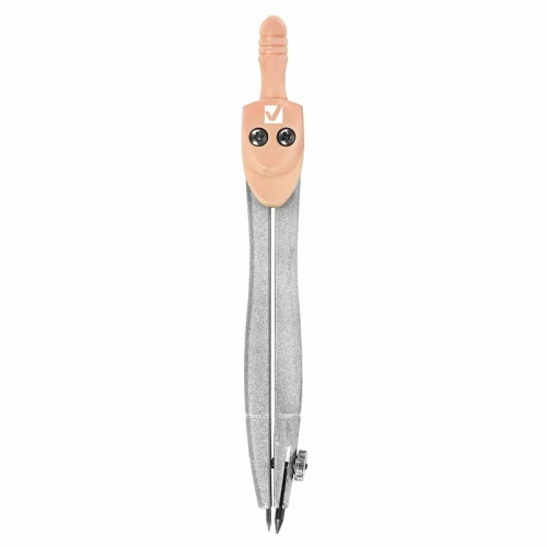 Готовальня BRAUBERG "SCHOOL KIT" 8 предметов, пластиковый футляр, персик