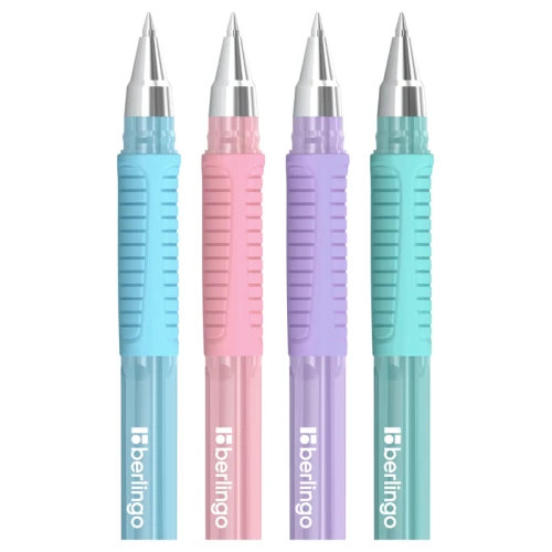 Ручка шариковая Berlingo "Aviator Pastel" 0.7 мм, корпус ассорти, синяя