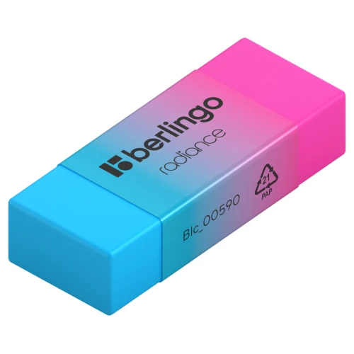 Ластик Berlingo "Radiance" прямоугольный, 50*18*10 мм, ассорти