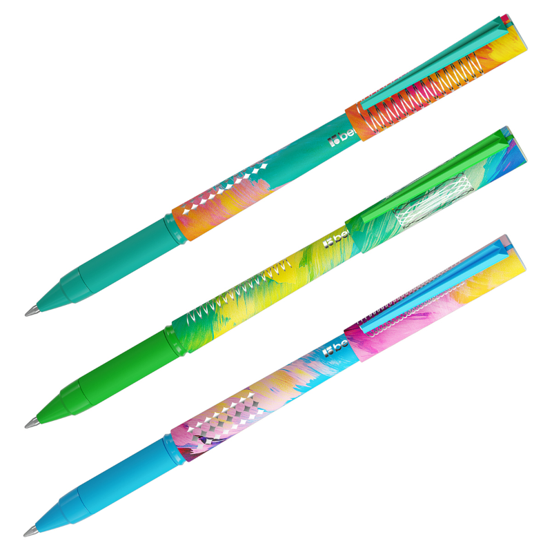 Ручка шариковая Berlingo "Collision XS" 0.7 мм, корпус ассорти, синяя