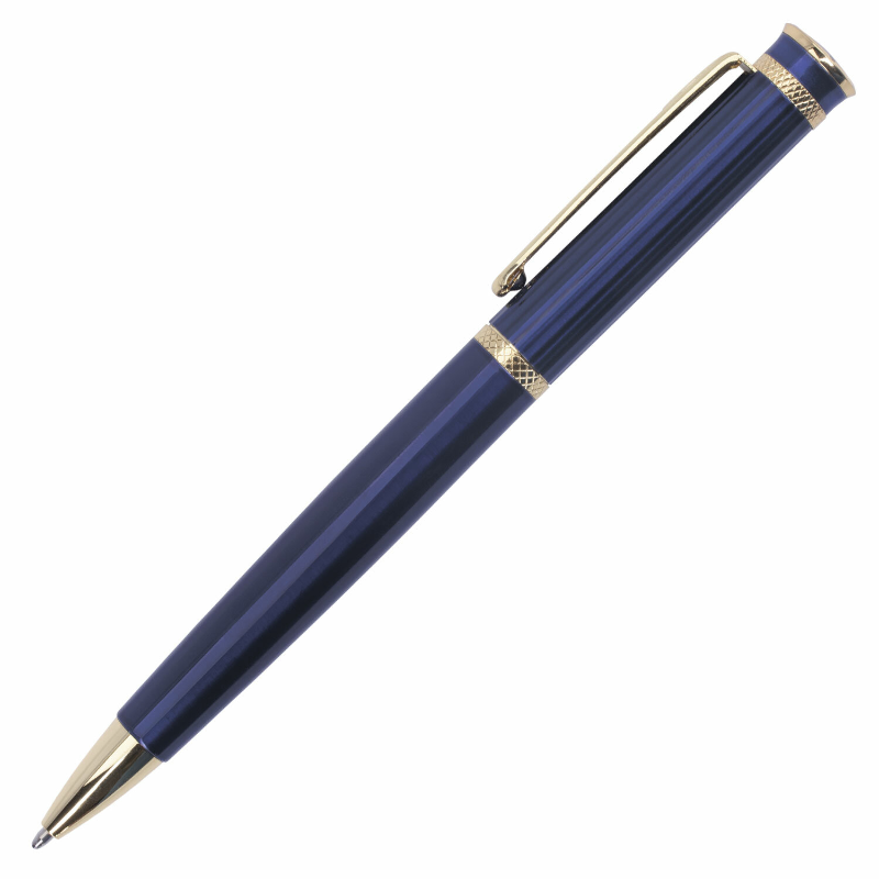 Ручка подарочная шариковая BRAUBERG "Perfect Blue" 0.7 мм, золотая отделка, синяя