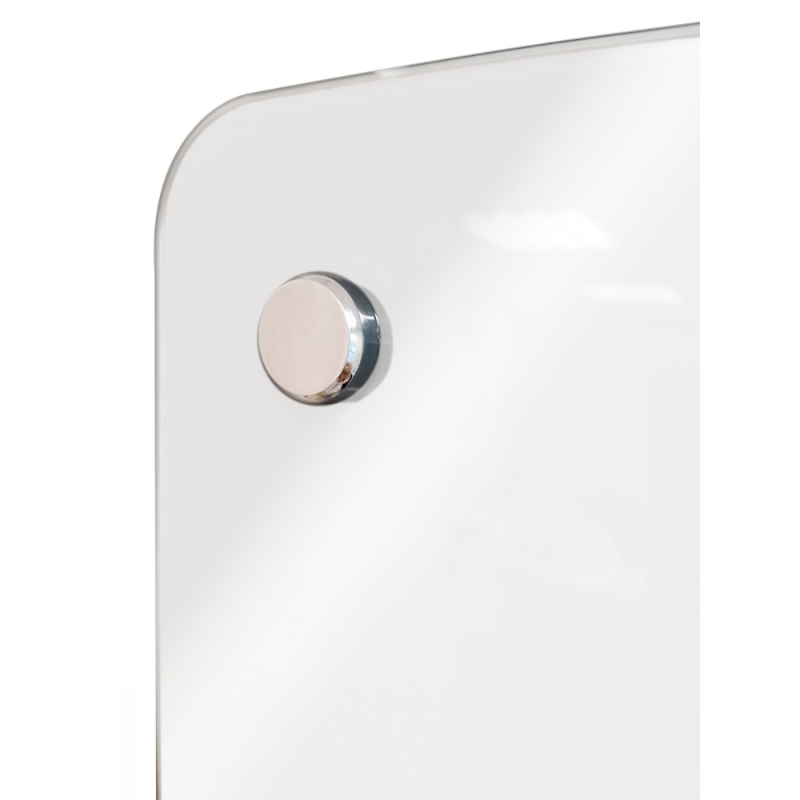 Доска стеклянная BoardSYS 90*120 см, магнитно-маркерная, углы прямые, белая