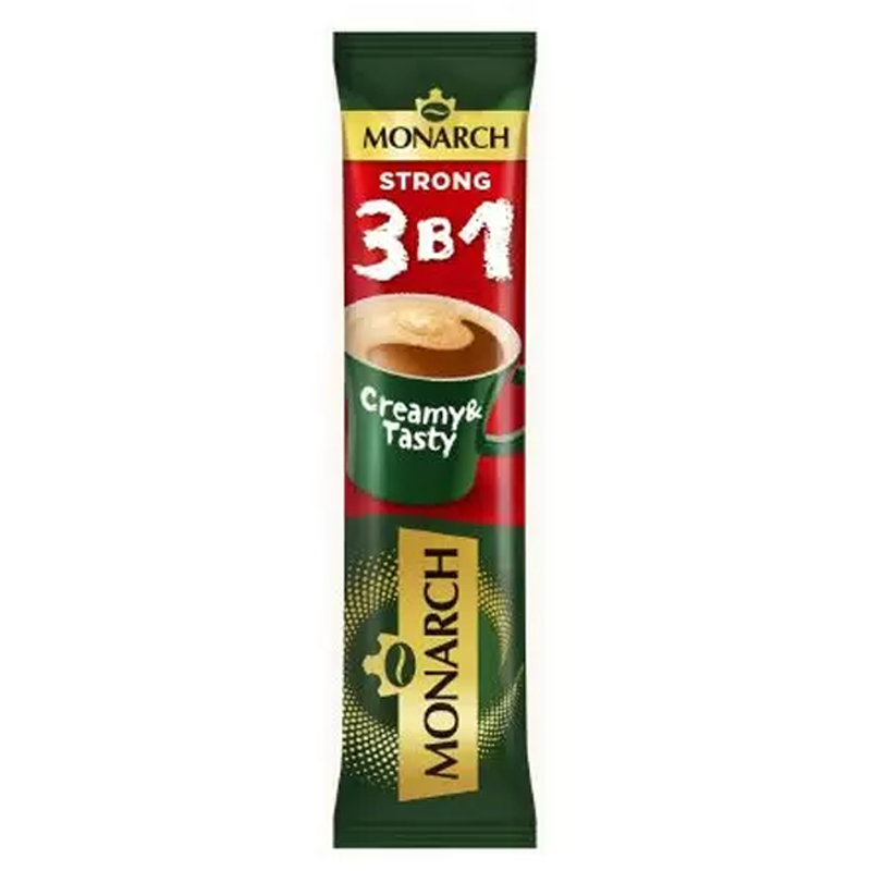 Кофе порционный Jacobs MONARCH "3 в 1 Strong" 13.5 гр пакетик