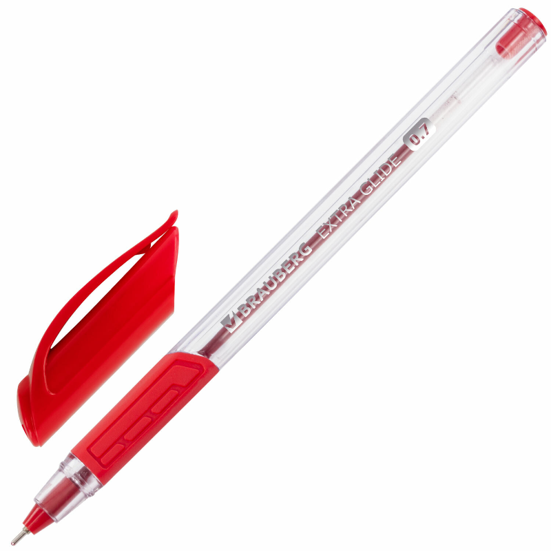 Ручка шариковая BRAUBERG "Extra Glide GT" 0.7 мм, масляная, красная